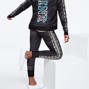 VS PINK Camouflage Bling Logo Joggers